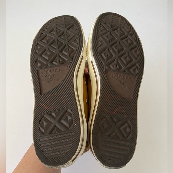 Converse Chuck Taylor 70 High Tops Brown Leather Blue Leaf Pattern Men’s Size 9 - Picture 8 of 16